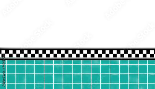Half wall, Half wall, classic American diner restaurant or interior backgrounds, half checkered  tile wall, kitchen wall, dining  room, retro interior design, PNG, transparency