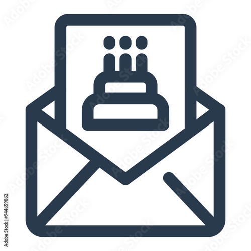 Birthday Card for Birthday Party Vector Icon