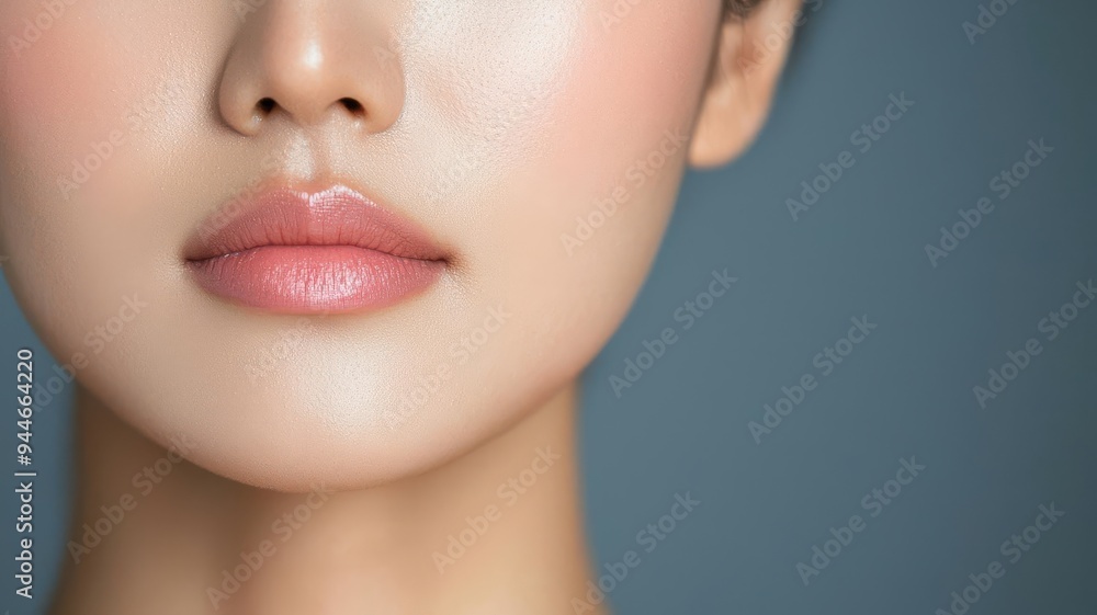 Close-up of an Asian person with smooth, radiant skin, no visible imperfections, healthy and vibrant complexion, smooth skin, radiant beauty, flawless complexion Close-up of an Asian person with smooth, radiant skin, no visible imperfections, healthy and vibrant complexion, smooth skin, radiant beauty, flawless complexion
