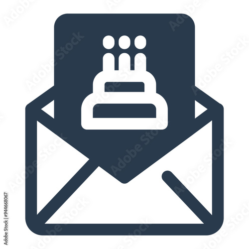 Birthday Card for Birthday Party Vector Icon