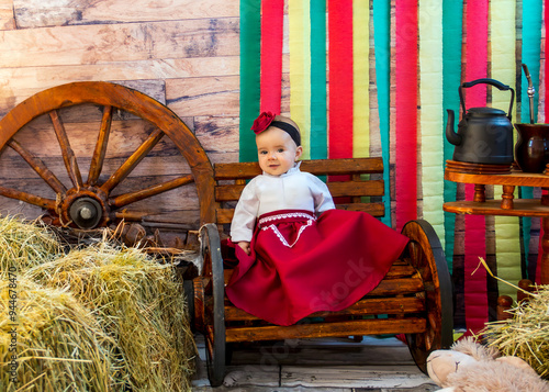 Gift in Gaucho clothing in a traditionalist setting photo