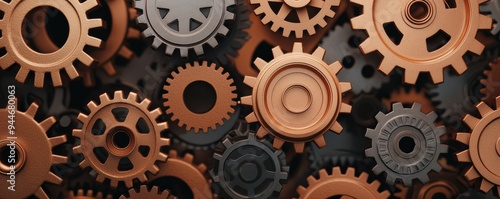 various gears showcasing different designs and textures, perfect for mechanical and industrial themes.