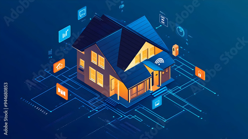 Smart Home Automation Network Technology Concept