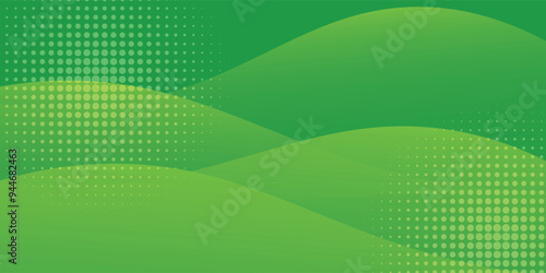 green background with dynamic curved lines elegant graphic design element. vector