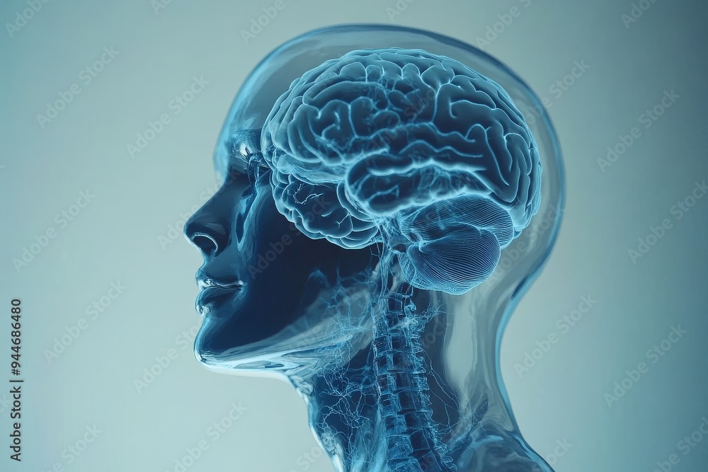 Futuristic digital rendering of two human profiles with glowing neural networks symbolizing the advancement of thought cognitive synergy and the power of technological innovation Futuristic digital rendering of two human profiles with glowing neural networks symbolizing the advancement of thought cognitive synergy and the power of technological innovation