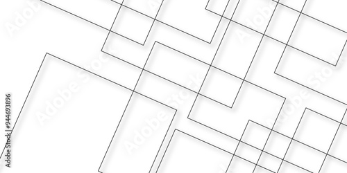 Abstract industrial Design random lines black on white background.Geometric seamless minimalist pattern with straight lines design.luxury black geometric random chaotic lines.squares and triangle line
