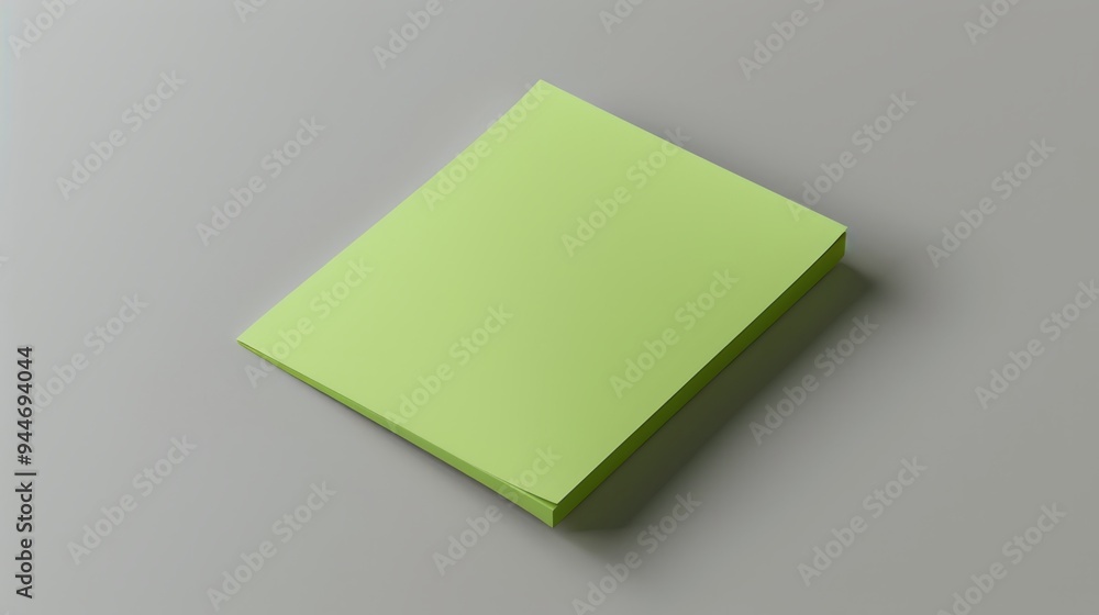 Note paper, green color, generative ai Note paper, green color, generative ai
