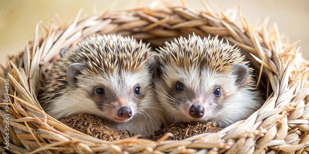 Hedgehogs snuggling together in a cozy nest , hedgehogs, snuggling, cozy, nest, cute, animals, wildlife, spiky, prickly, adorable Hedgehogs snuggling together in a cozy nest , hedgehogs, snuggling, cozy, nest, cute, animals, wildlife, spiky, prickly, adorable