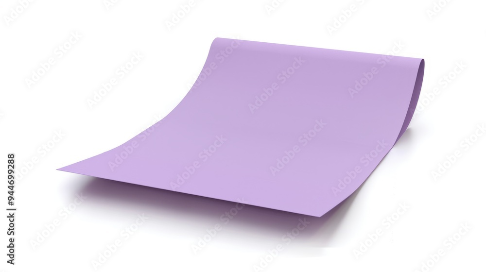 Note paper, purple color, isolated on white background generative ai Note paper, purple color, isolated on white background generative ai