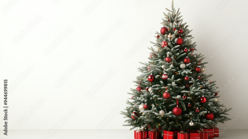 Christmas Tree with Decorations. Copy Space Christmas Tree with Decorations. Copy Space