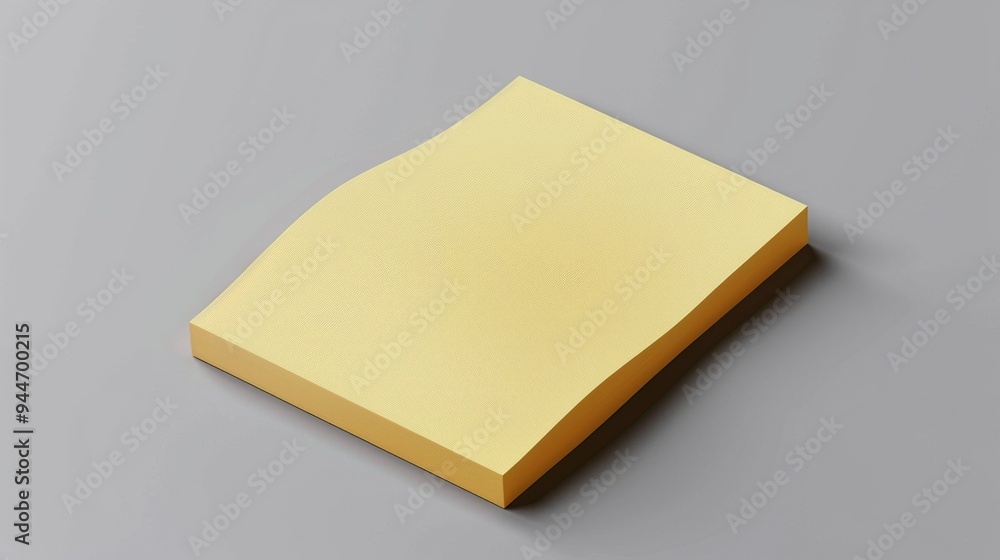 Note paper, yellow color generative ai Note paper, yellow color generative ai