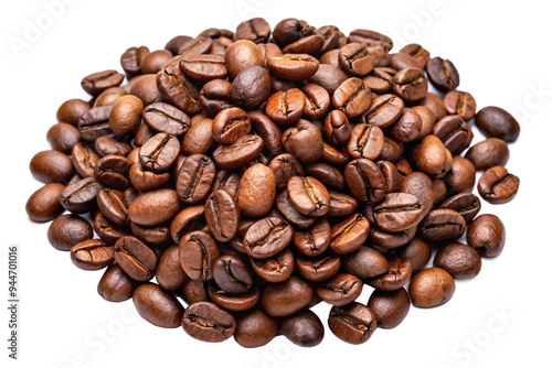 Coffee Beans Isolated with Clipping Path - Transparent Background for Graphics