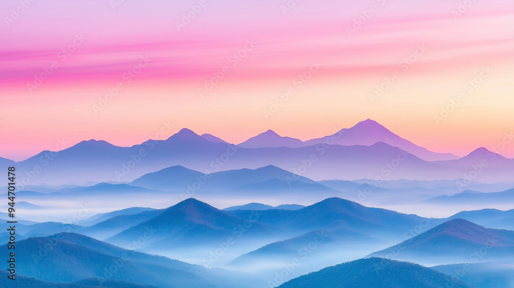 Fototapeta premium Mountain Range With a dynamic sky full