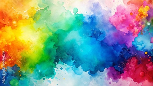 Abstract background of vibrant watercolor patches, watercolor, colorful, abstract, bright, background, texture, artistic, paint