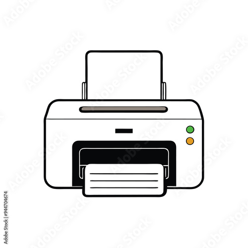 Wallpaper Mural Illustration of a printer with a white background. Torontodigital.ca