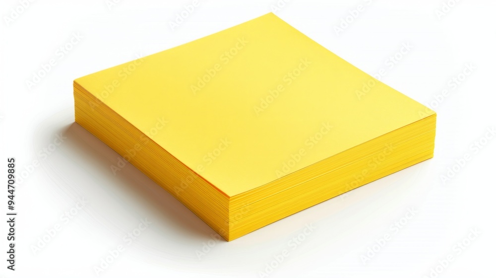 yellow note paper, white background generative ai yellow note paper, white background generative ai
