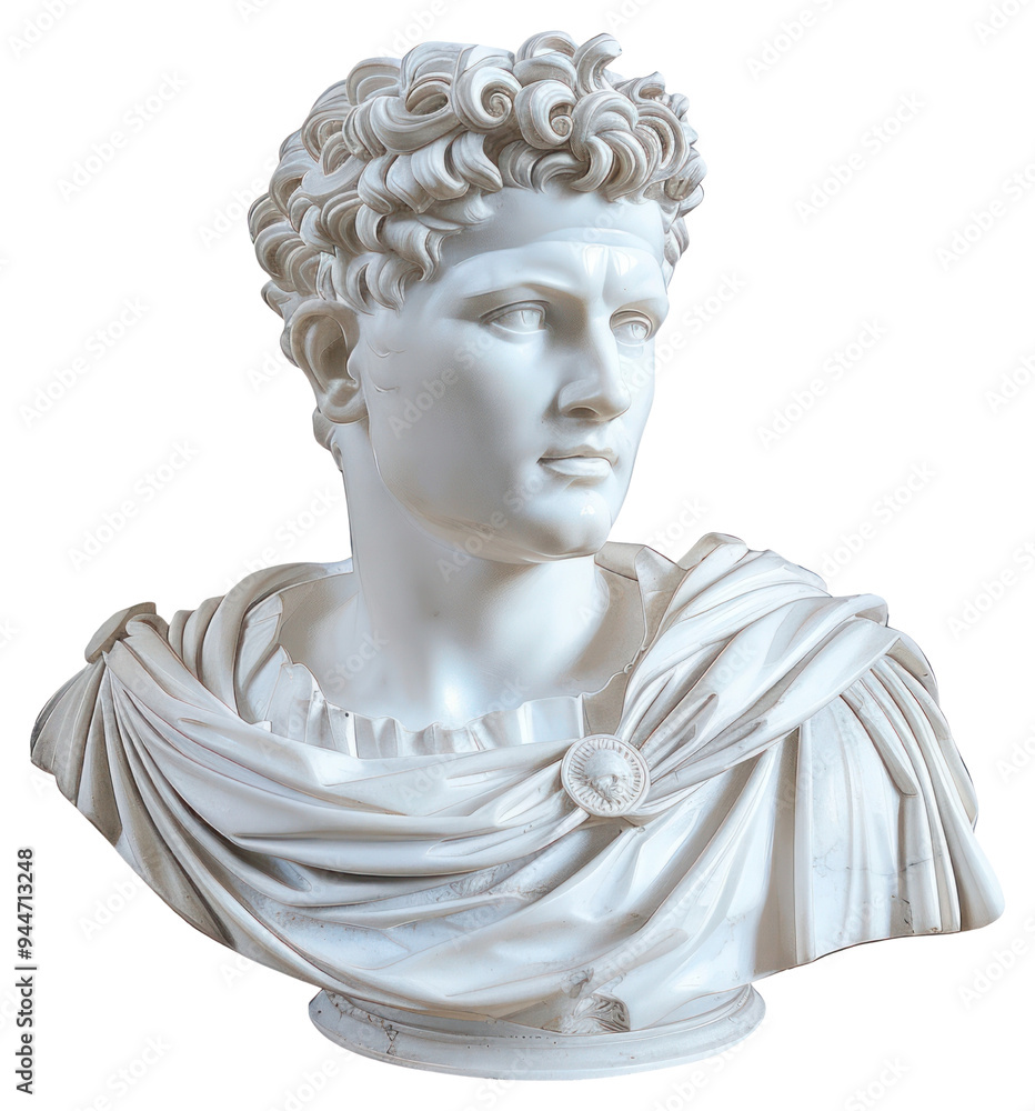 Obraz premium PNG Classical marble bust sculpture
