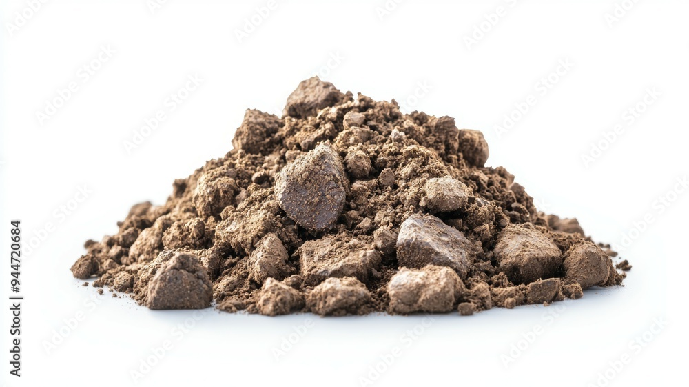 A pile of dirt with rocks on top of it A pile of dirt with rocks on top of it