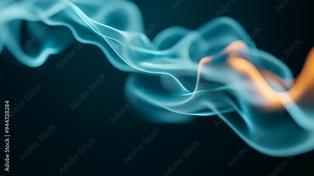 A blue and orange flame is shown in the image A blue and orange flame is shown in the image
