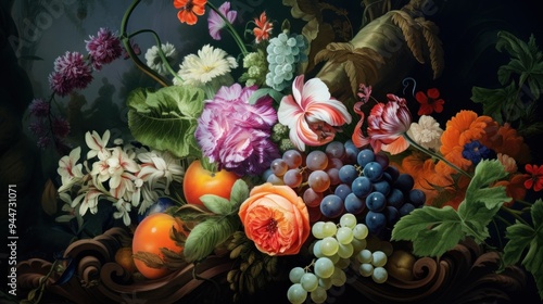 Still Life with Fruit and Flowers