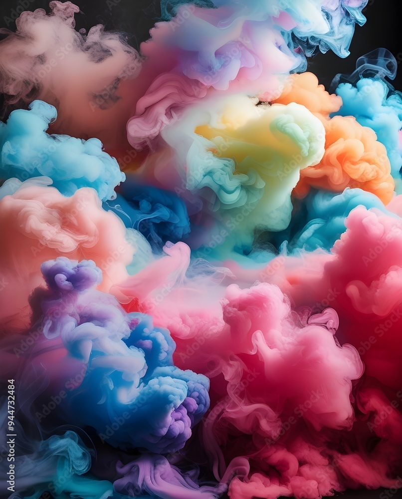 Fototapeta premium Abstract Colorful Smoke Background