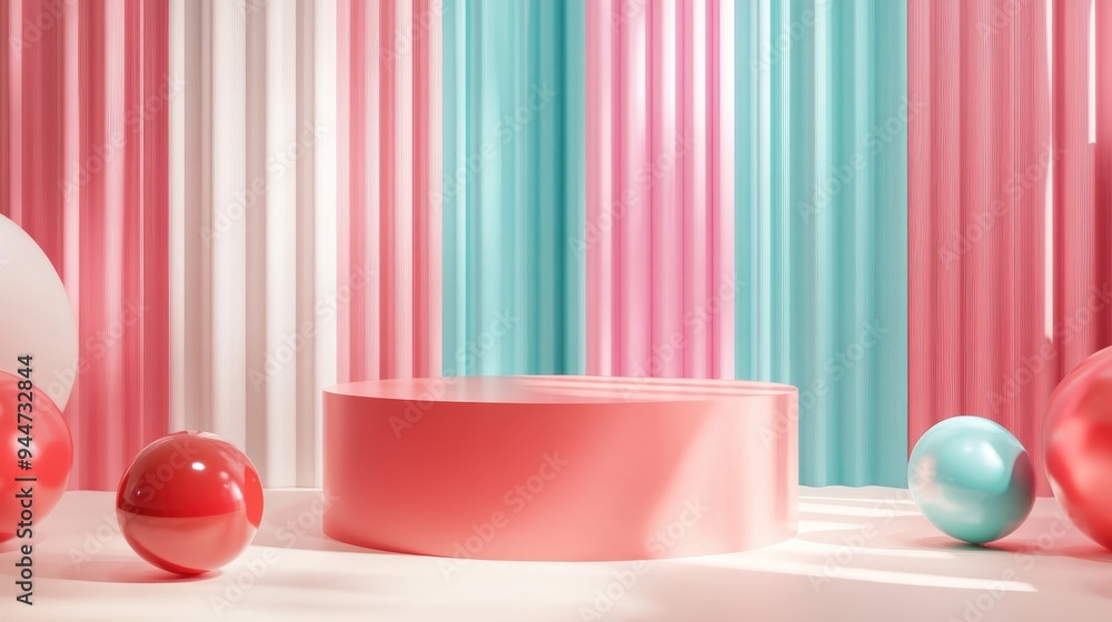 3D rendered podium showcasing a super sale on products 3D rendered podium showcasing a super sale on products