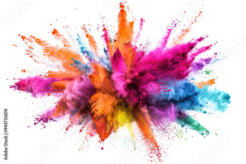 A Symphony of Color: Capturing the Vibrancy of a Powder Explosion photo