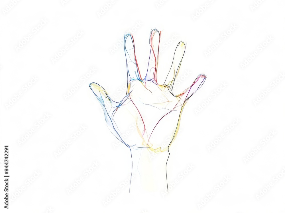 Abstract Watercolor line art Hand Painting Abstract Watercolor line art Hand Painting