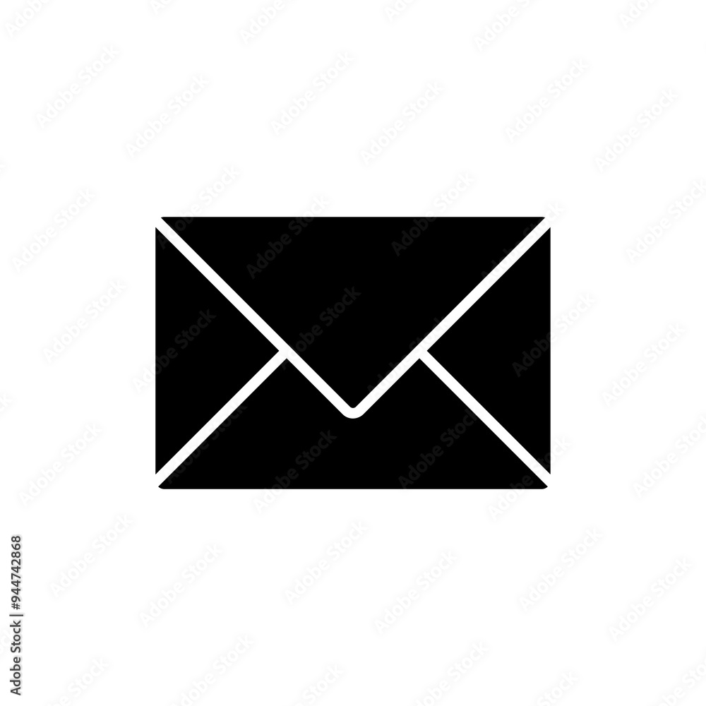 Mail Vector icon, simple flat black illustration for web and app on white background..eps Mail Vector icon, simple flat black illustration for web and app on white background..eps