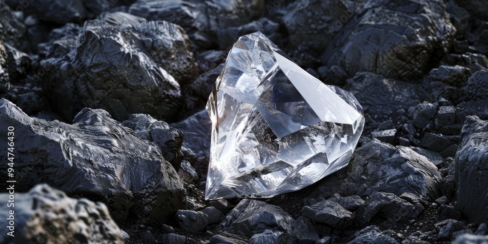 Diamond naturally located in kimberlite