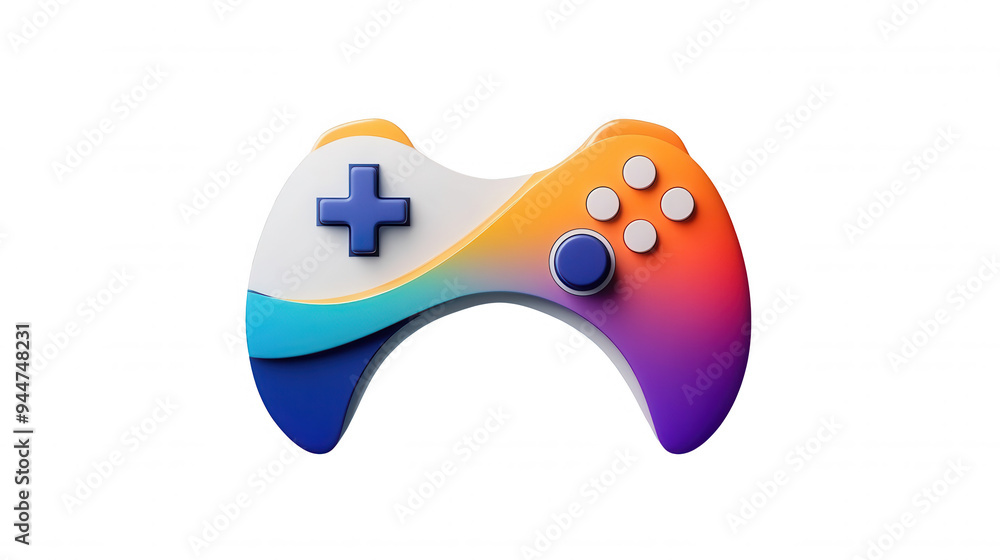Colorful 3D Game Controller Icon Colorful 3D Game Controller Icon