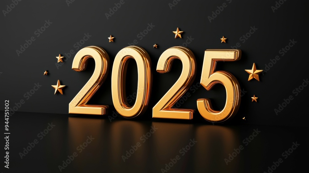 Numbers 2025 symbol of the year. Background with copy space Numbers 2025 symbol of the year. Background with copy space