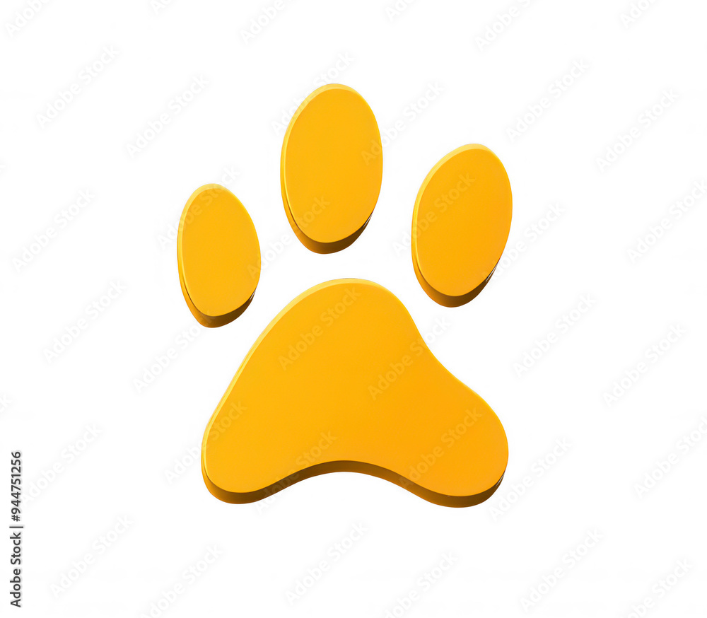 Golden Paw Print Icon Golden Paw Print Icon