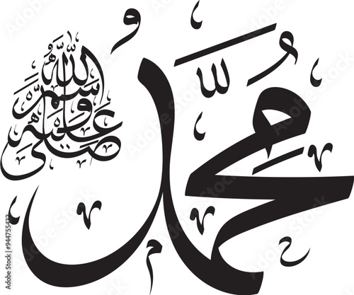 Muhammad (Arabic: مُحَمَّد, romanized: Muḥammad).  It is the name of Islamic prophet Muhammed SAW.