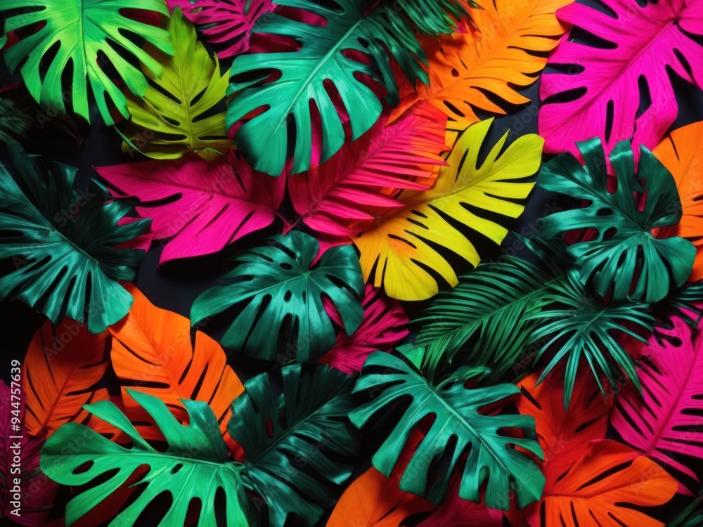 colorful big tree background, vibrant tropical leaves colorful big tree background, vibrant tropical leaves