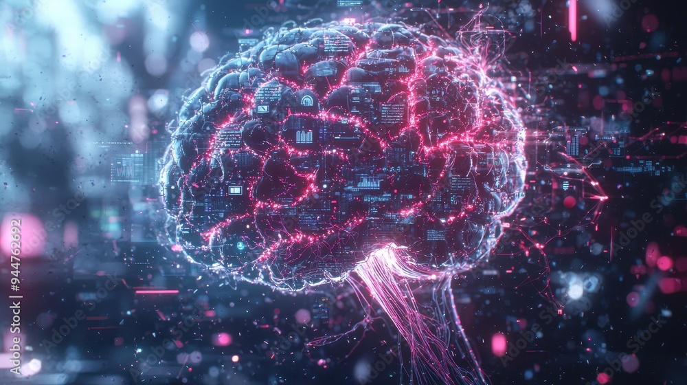 Digital Brain Network AI Technology Futuristic Concept Artificial Intelligence Neural Network Data Processing Abstract Background Cyber Securit Digital Brain Network AI Technology Futuristic Concept Artificial Intelligence Neural Network Data Processing Abstract Background Cyber Securit