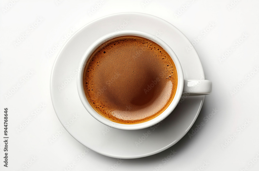 Obraz premium espresso coffee cup isolated on white background