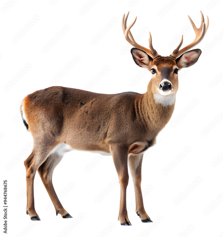 Fototapeta premium deer isolated on white background, generative Ai
