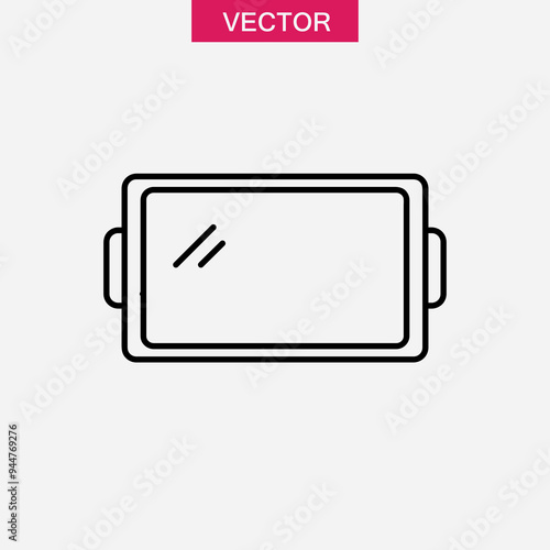 Baking tray icon,vector illustration. vector baking tray icon linear illustration for web and app..eps