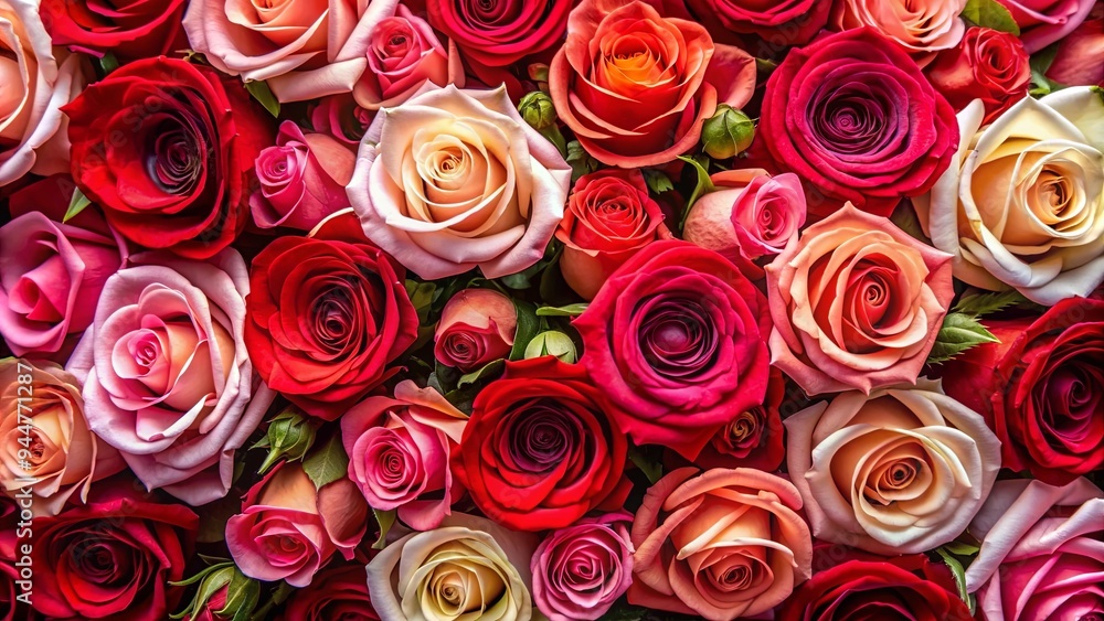 Background featuring a lush array of red and pink roses, roses, floral, garden, romantic, nature, bloom, petals, vibrant Background featuring a lush array of red and pink roses, roses, floral, garden, romantic, nature, bloom, petals, vibrant