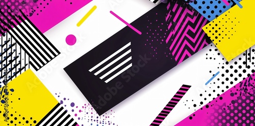 Wallpaper Mural Abstract Geometric Design with Vibrant Colors Torontodigital.ca