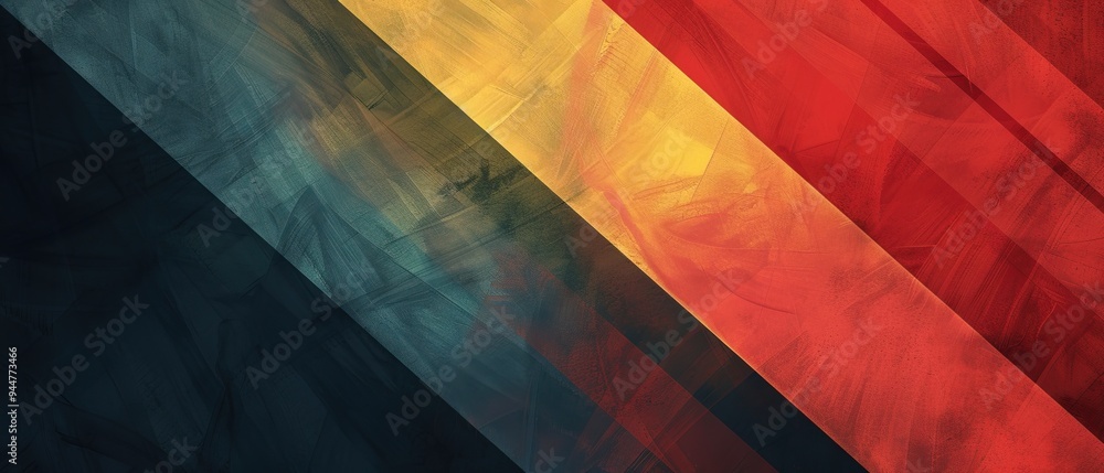 Abstract Background with Diagonal Red, Yellow, Blue, and Dark Colors Abstract Background with Diagonal Red, Yellow, Blue, and Dark Colors