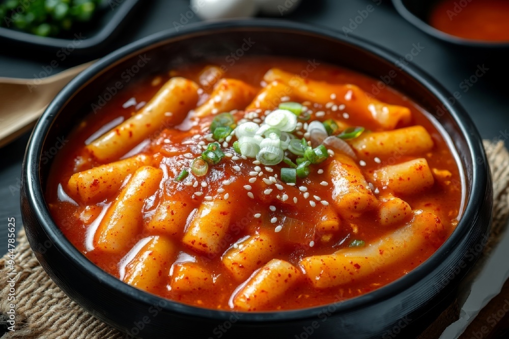 Spicy Korean Rice Cake Noodle Soup (Tteokbokki) Spicy Korean Rice Cake Noodle Soup (Tteokbokki)