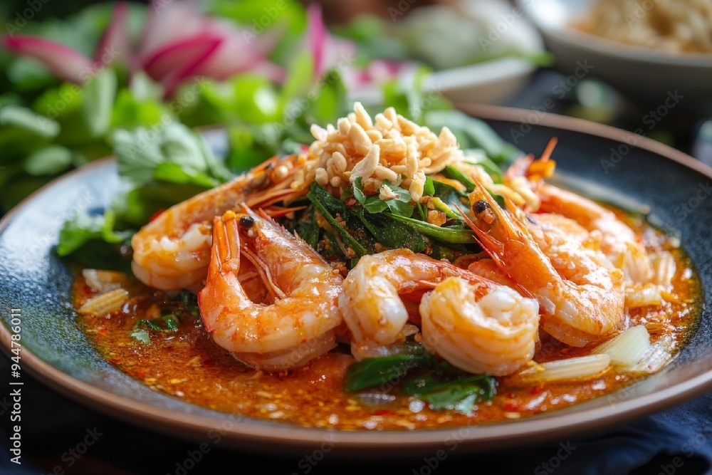 Shrimp Salad with Spicy Sauce and Peanuts Shrimp Salad with Spicy Sauce and Peanuts