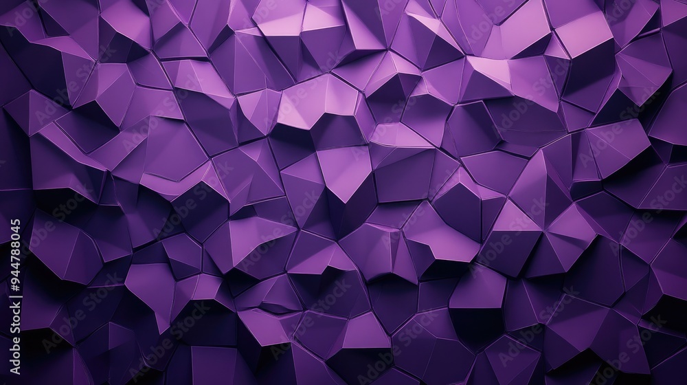 3D rendering of a dark purple low poly background featuring a polygonal design with repeating squares 3D rendering of a dark purple low poly background featuring a polygonal design with repeating squares