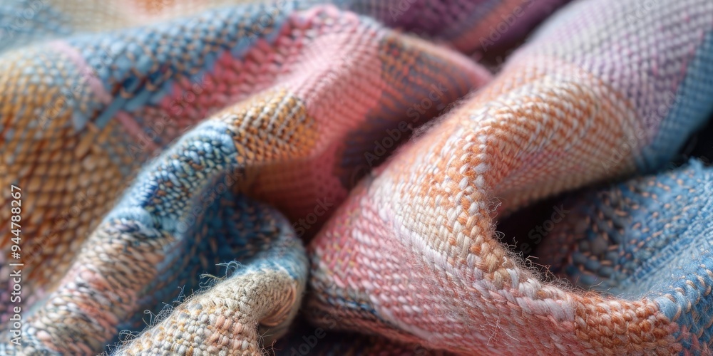 Handcrafted Textured Wool and Cotton Blend Handcrafted Textured Wool and Cotton Blend