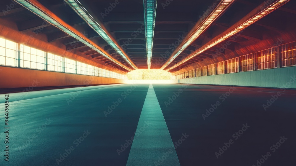 View through a tunnel with light at the end View through a tunnel with light at the end