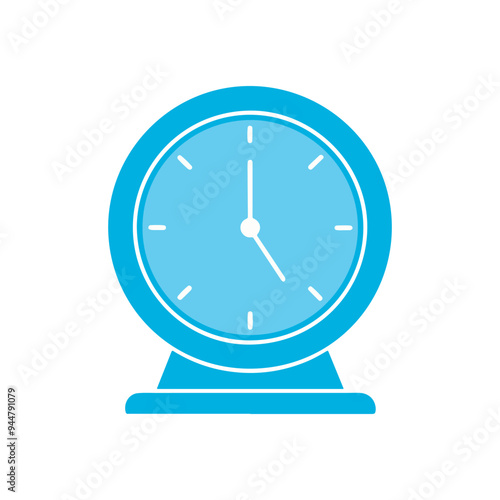 Alarm table clock icon. Time and clock cartoon vector. Logo clock. Wake up time vector design and inspiration background.