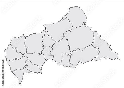 Central African Republic Map Quick Silver Color Background white Made with Adobe Illustrator