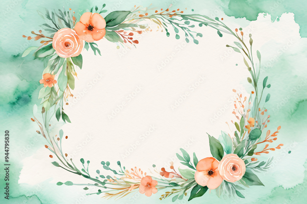 Obraz premium floral background with frame
